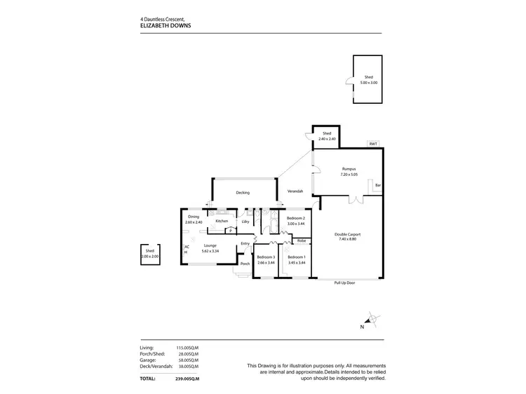 Floorplan of Homely house listing, 4 Dauntless Crescent, Elizabeth Downs SA 5113