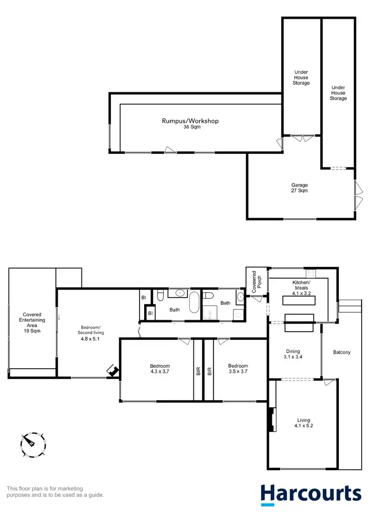 Floorplan of Homely house listing, 12 Boatta Road, Lindisfarne TAS 7015