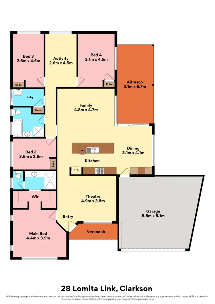 Floorplan of Homely house listing, 28 Lomita Link, Clarkson WA 6030