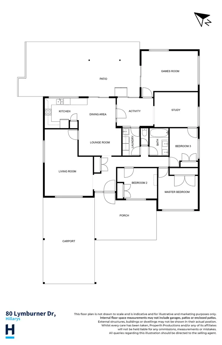 Floorplan of Homely house listing, 80 Lymburner Drive, Hillarys WA 6025