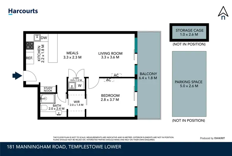 Floorplan of Homely apartment listing, 302/181 Manningham Road, Templestowe Lower VIC 3107