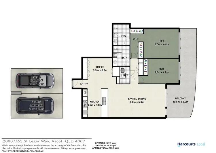 Floorplan of Homely apartment listing, 20807/61 St Leger Way, Ascot QLD 4007