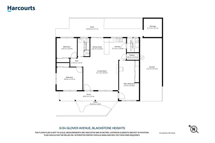 Floorplan of Homely house listing, 3/24 Glover Avenue, Blackstone Heights TAS 7250