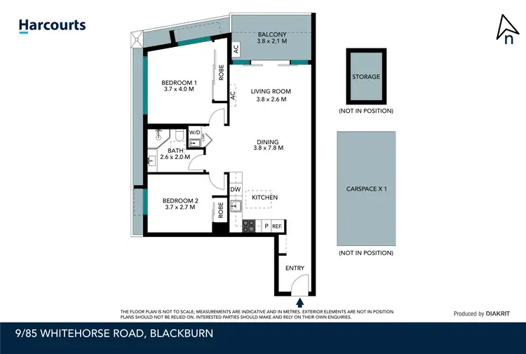 Floorplan of Homely unit listing, 9/85 Whitehorse Road, Blackburn VIC 3130