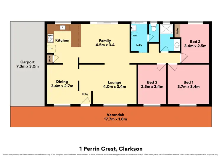 Floorplan of Homely house listing, 1 Perrin Crest, Clarkson WA 6030