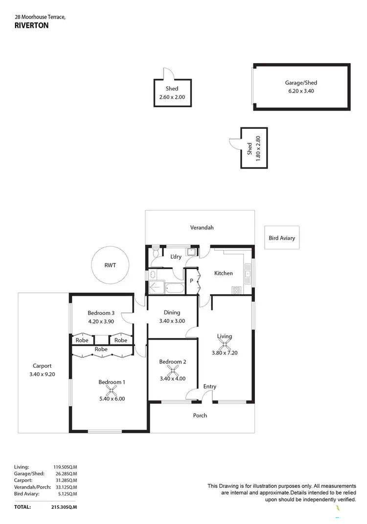 Floorplan of Homely house listing, 28 Moorhouse Tce, Riverton SA 5412