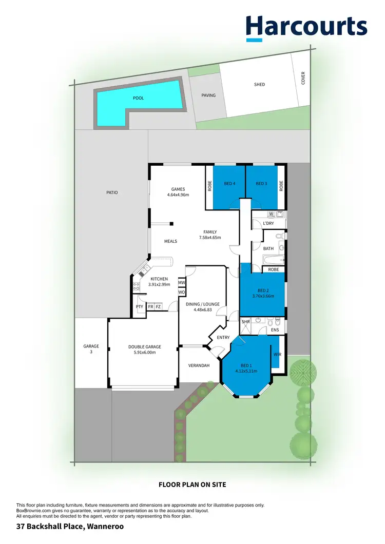 Floorplan of Homely house listing, 37 Backshall Place, Wanneroo WA 6065