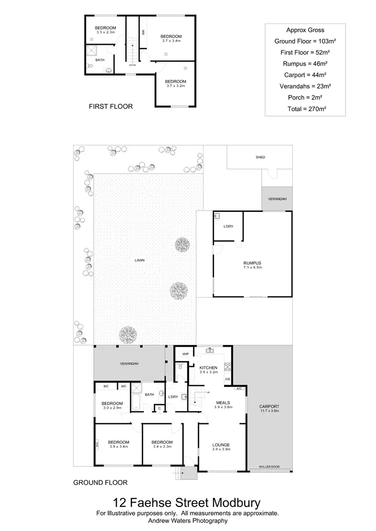 Floorplan of Homely house listing, 12 Faehse Street, Modbury SA 5092