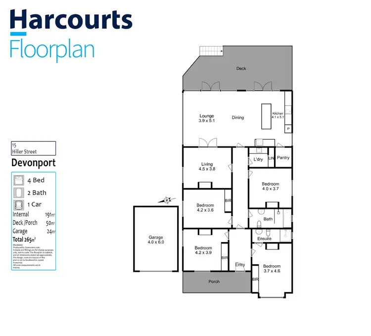 Floorplan of Homely house listing, 15 Hiller Street, Devonport TAS 7310