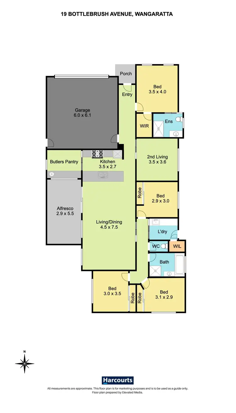 Floorplan of Homely house listing, 19 Bottlebrush Avenue, Wangaratta VIC 3677