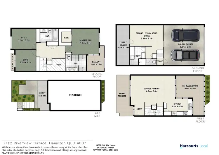 Floorplan of Homely apartment listing, 7/12 Riverview Terrace, Hamilton QLD 4007