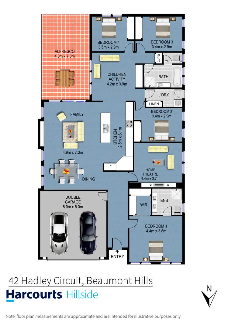 Floorplan of Homely house listing, 42 Hadley Circuit, Beaumont Hills NSW 2155