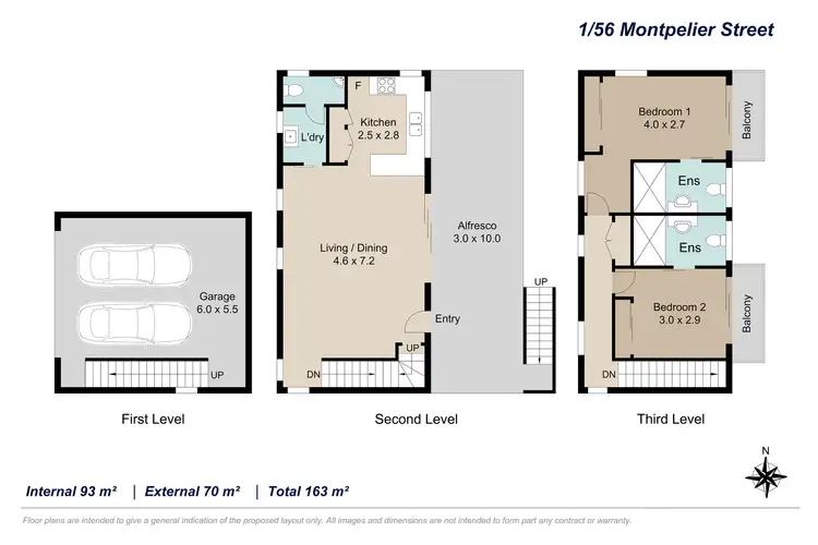Floorplan of Homely townhouse listing, 1/56 Montpelier Street, Clayfield QLD 4011