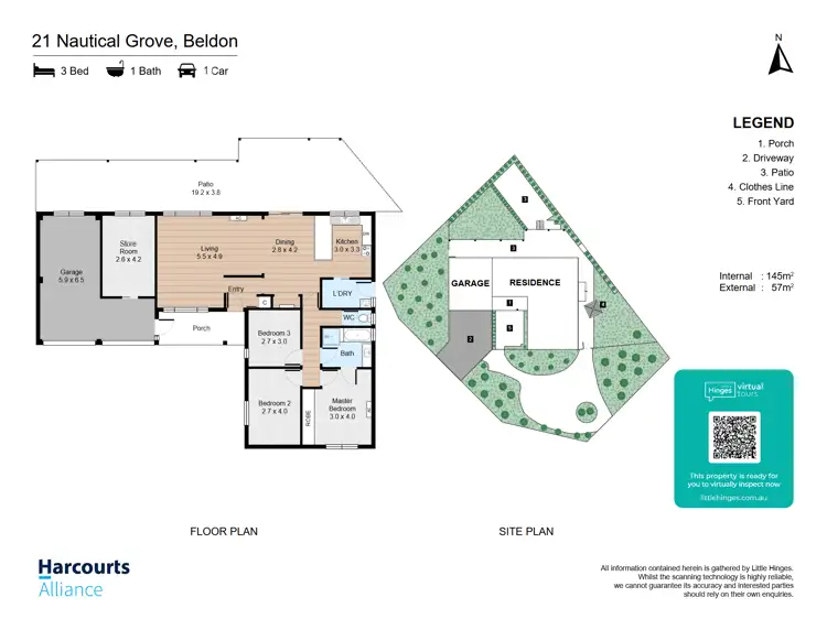 Floorplan of Homely house listing, 21 Nautical Grove, Beldon WA 6027