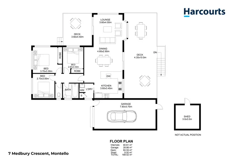 Floorplan of Homely house listing, 7 Medbury Crescent, Montello TAS 7320