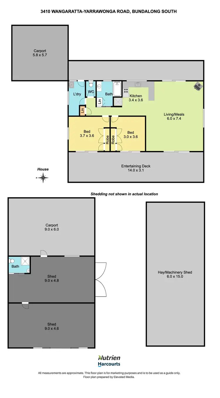 Floorplan of Homely rural property listing, 3410 Wangaratta-Yarrawonga Road, Bundalong South VIC 3730