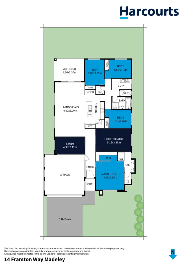 Floorplan of Homely house listing, 14 Framton Way, Madeley WA 6065