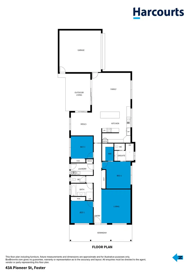 Floorplan of Homely house listing, 43A Pioneer Street, Foster VIC 3960
