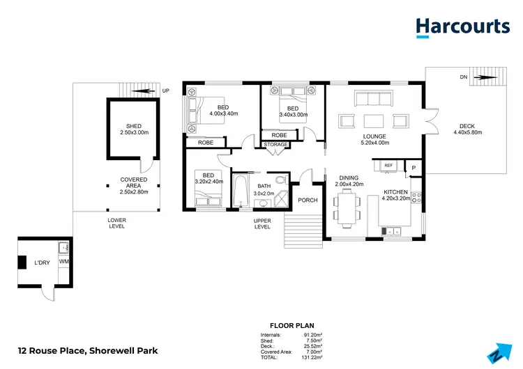 Floorplan of Homely house listing, 12 Rouse Place, Shorewell Park TAS 7320