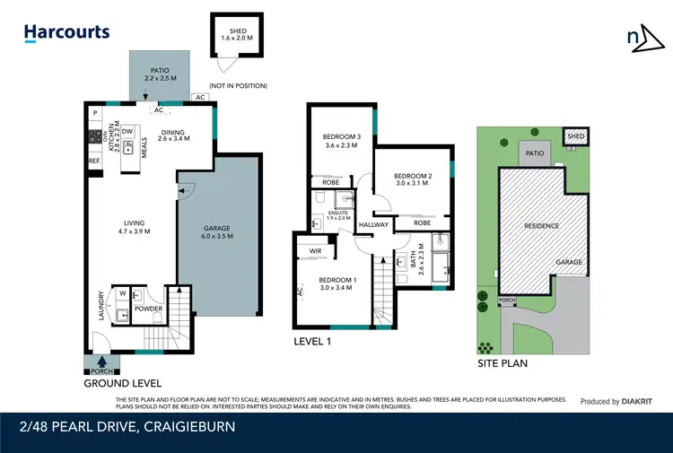 Floorplan of Homely townhouse listing, 2/48-50 Pearl Drive, Craigieburn VIC 3064