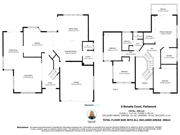 Floorplan of Homely house listing, 8 Benalla Court, Parkwood QLD 4214