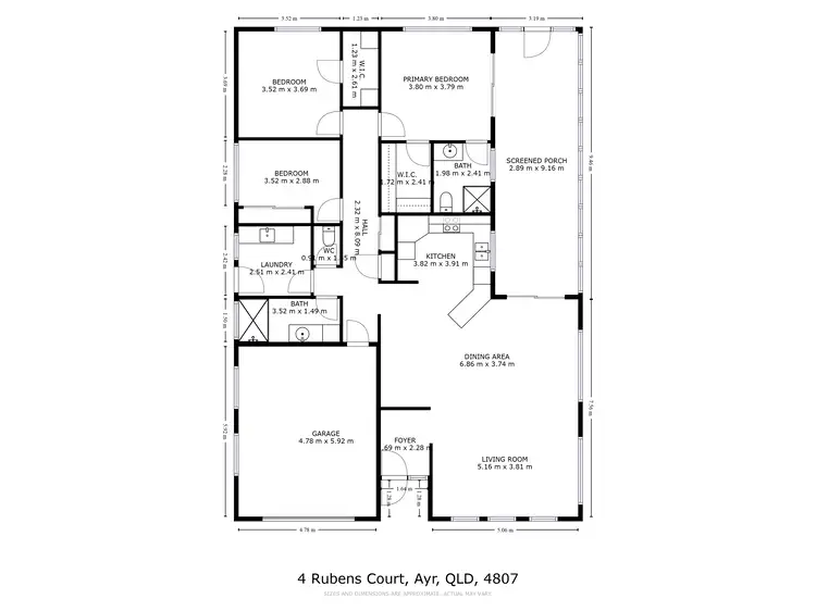 Floorplan of Homely house listing, 4 Rubens Court, Ayr QLD 4807