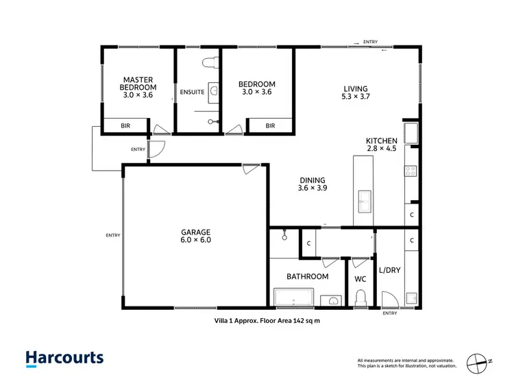 Floorplan of Homely villa listing, 1/19 Bowman Drive, Penguin TAS 7316