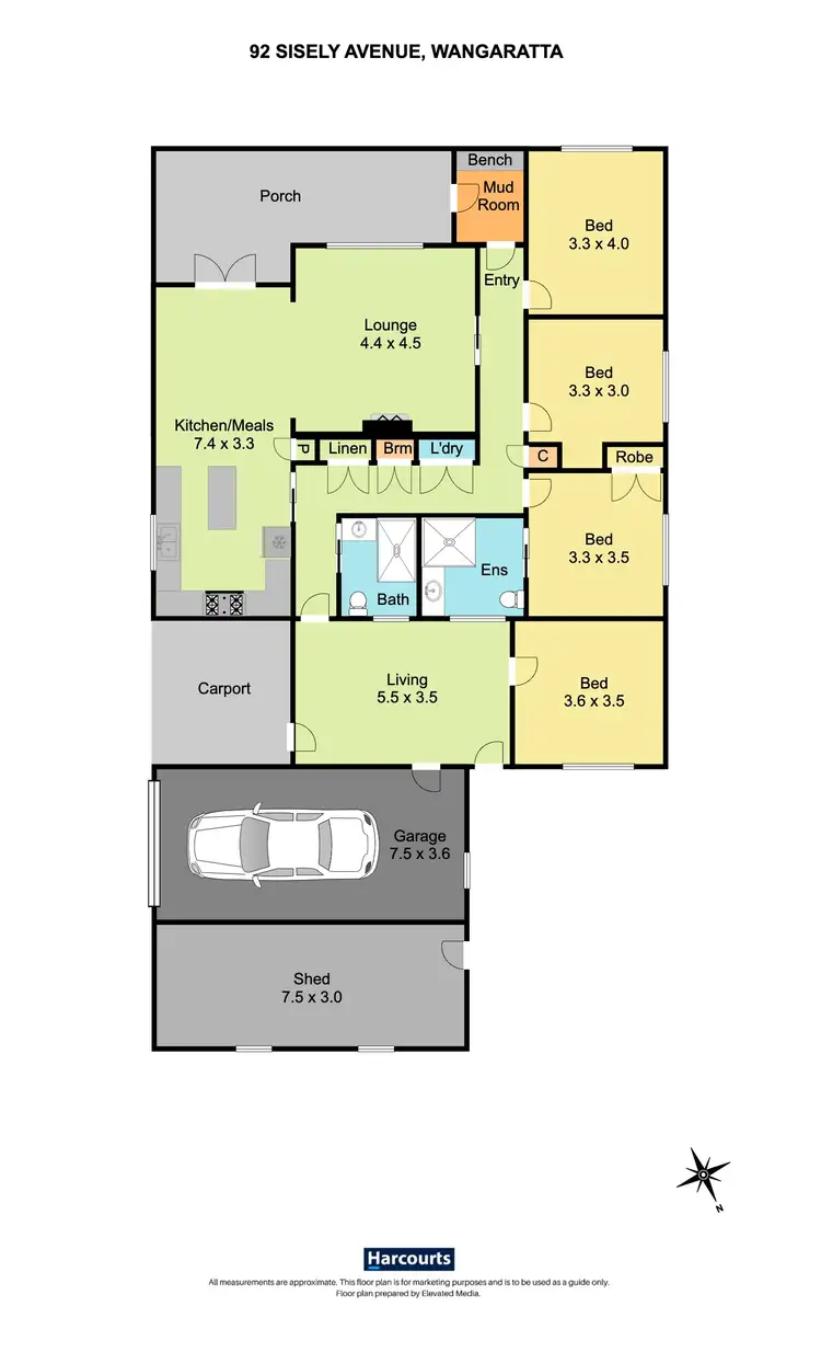 Floorplan of Homely house listing, 92 Sisely Avenue, Wangaratta VIC 3677