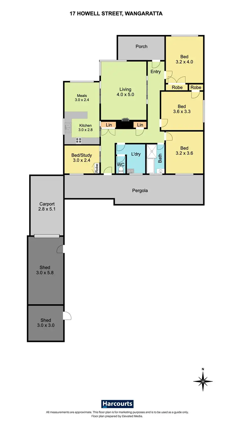 Floorplan of Homely house listing, 17 Howell Street, Wangaratta VIC 3677