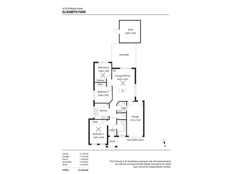 Floorplan of Homely unit listing, Unit 4/18-20 McLean Street, Elizabeth Park SA 5113