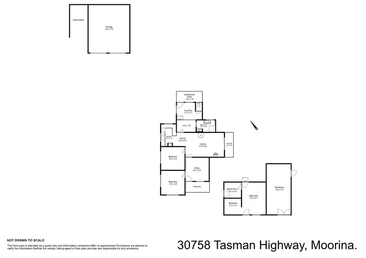 Floorplan of Homely house listing, 30758 Tasman Highway, Moorina TAS 7264
