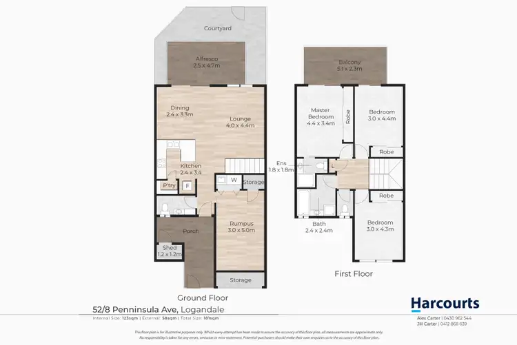 Floorplan of Homely townhouse listing, 52/8 Peninsula, Cornubia QLD 4130