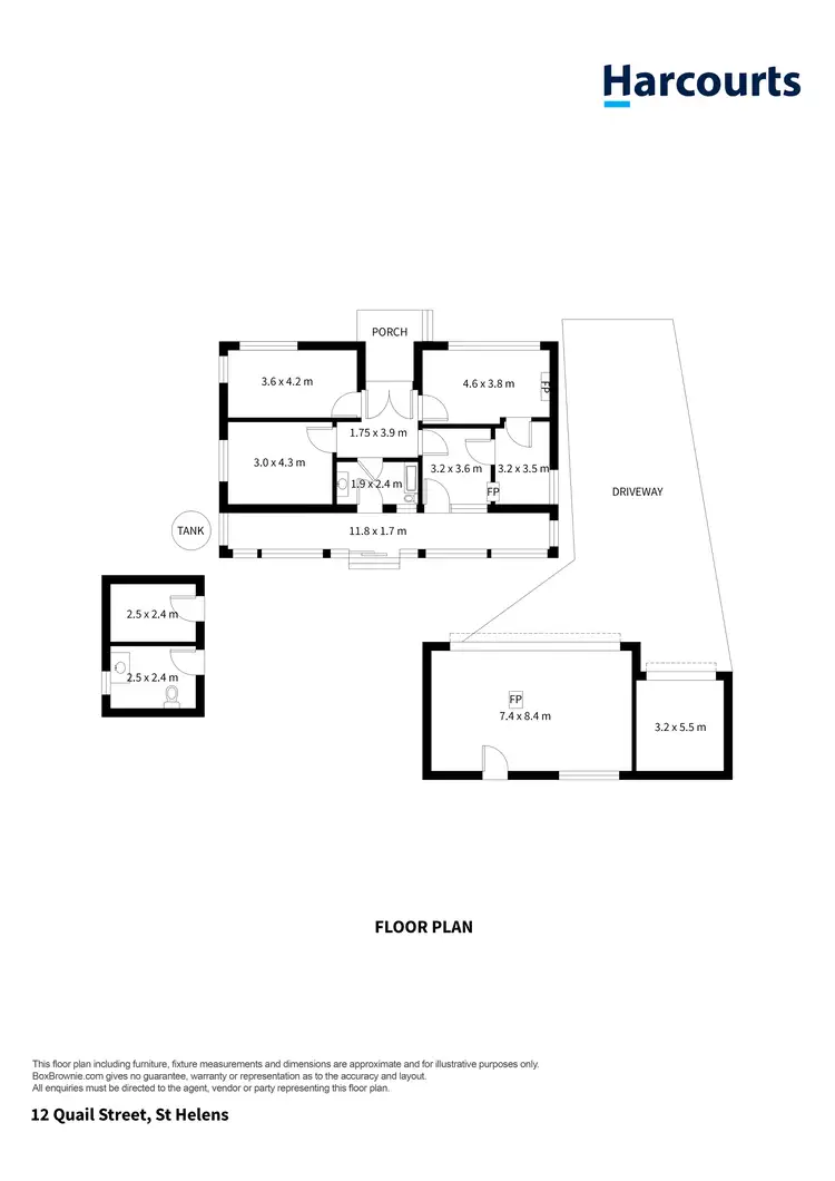 Floorplan of Homely house listing, 12 Quail Street, St Helens TAS 7216