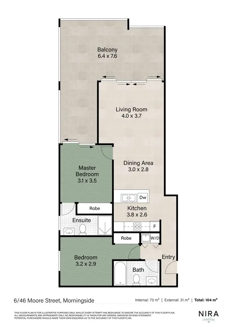 Floorplan of Homely apartment listing, 6/46 Moore Street, Morningside QLD 4170
