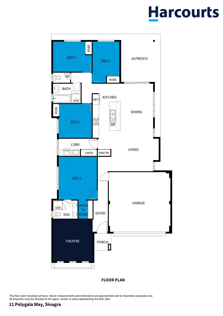 Floorplan of Homely house listing, 11 Polygala Way, Sinagra WA 6065