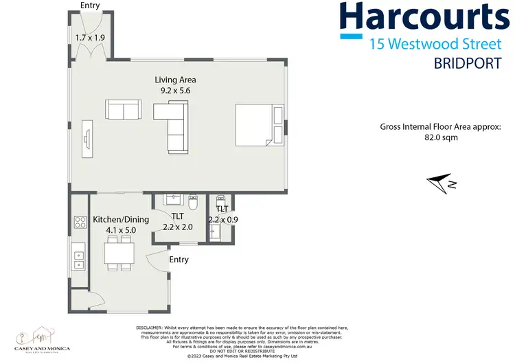 Floorplan of Homely house listing, 15 Westwood Street, Bridport TAS 7262