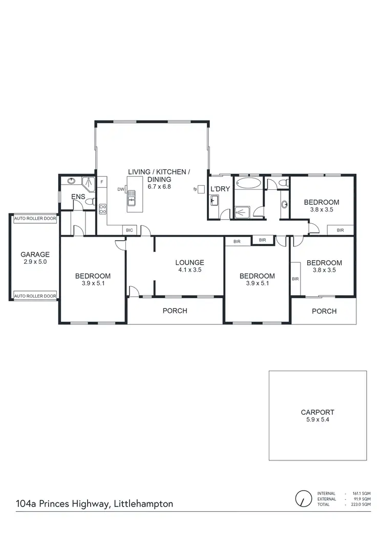 Floorplan of Homely house listing, 104A Princes Highway, Littlehampton SA 5250