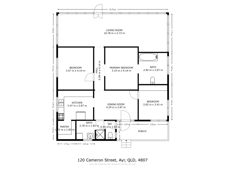 Floorplan of Homely house listing, 120 Cameron Street, Ayr QLD 4807