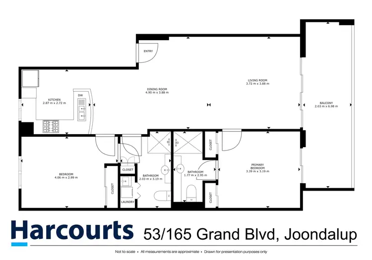 Floorplan of Homely apartment listing, 53/165 Grand Boulevard, Joondalup WA 6027