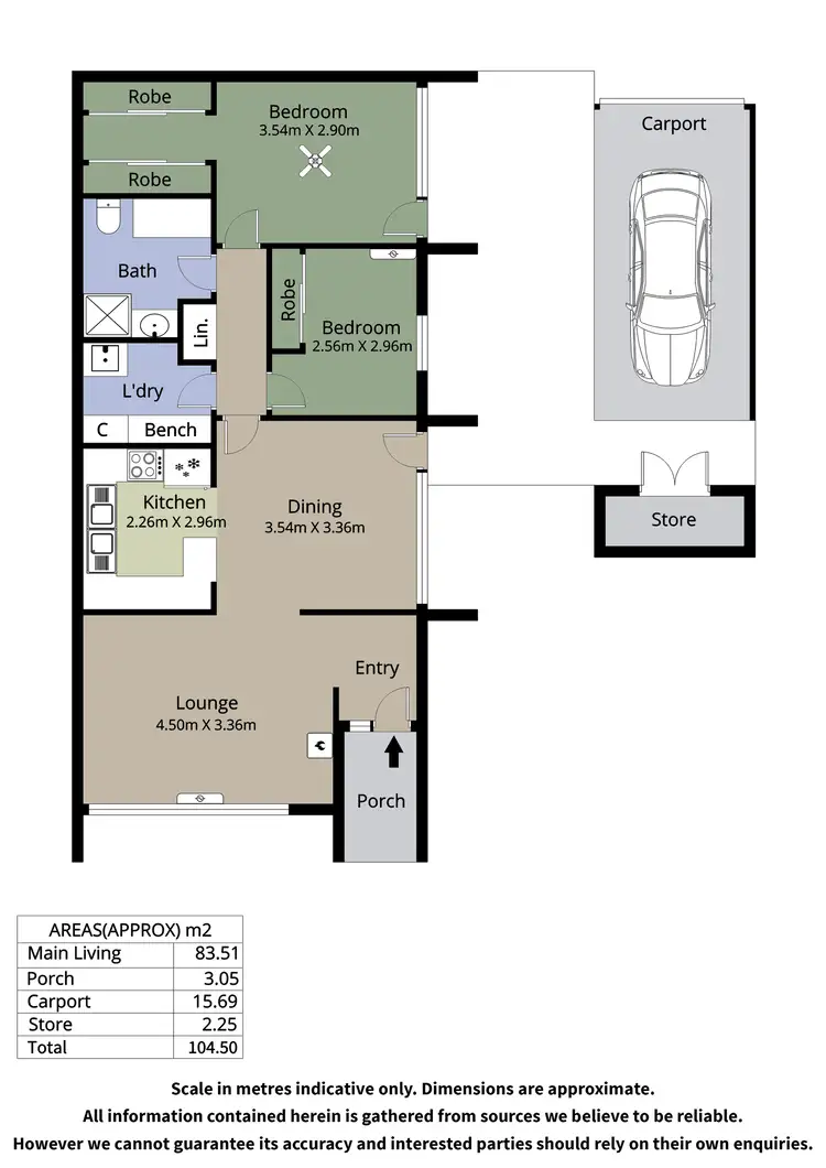 Floorplan of Homely unit listing, 2/2 Annells Court, Grange SA 5022