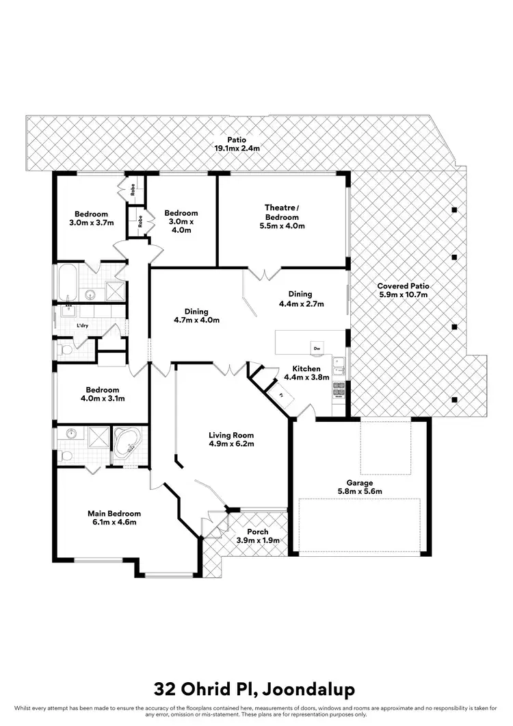 Floorplan of Homely house listing, 32 Ohrid Place, Joondalup WA 6027