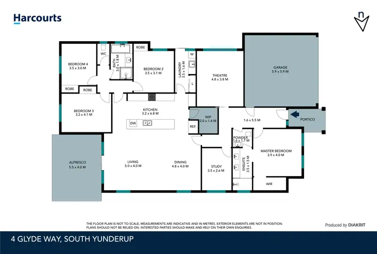 Floorplan of Homely house listing, 4 Glyde Way, South Yunderup WA 6208