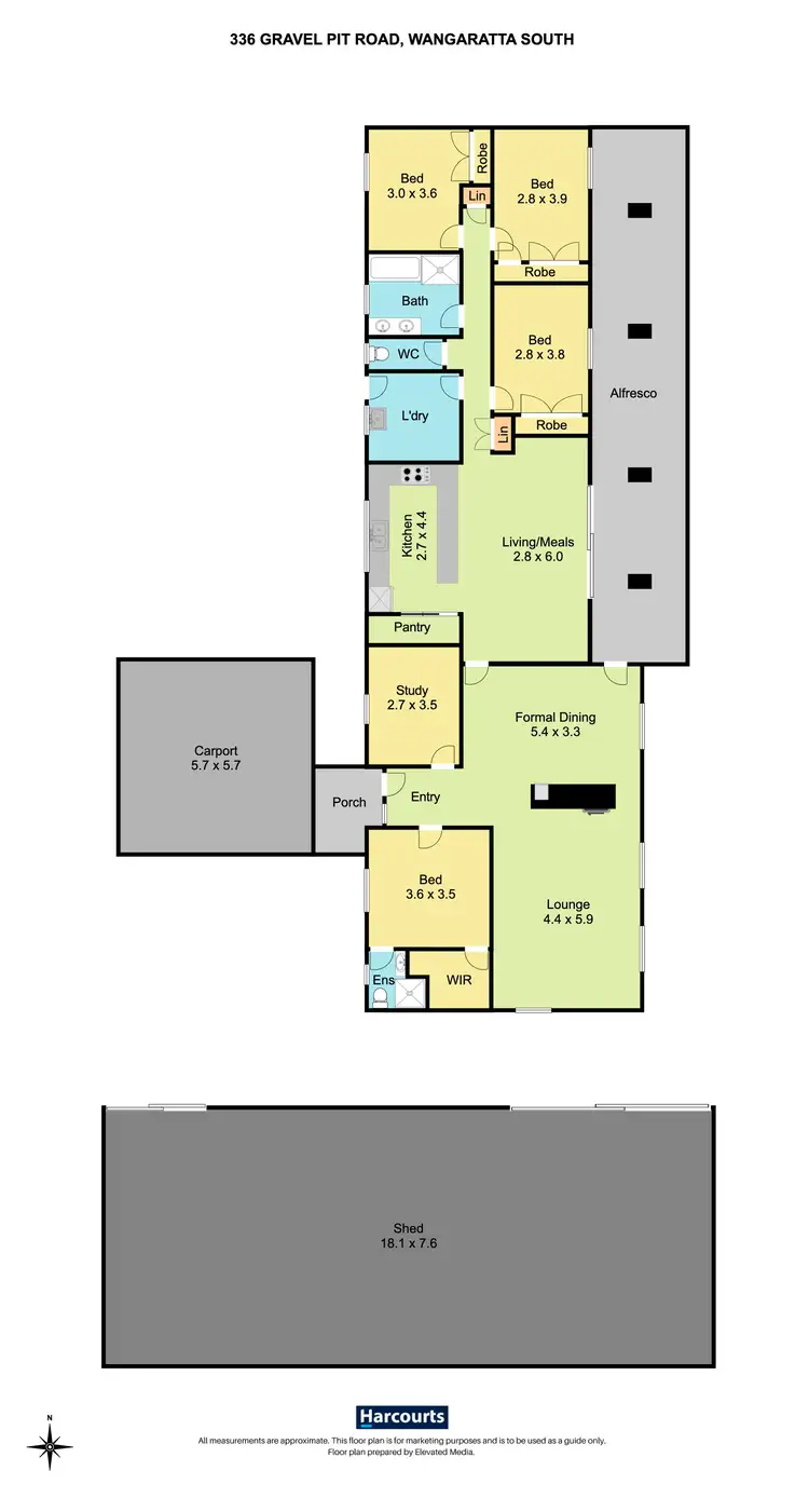 Floorplan of Homely rural property listing, 336 Gravel Pit Road, Wangaratta South VIC 3678