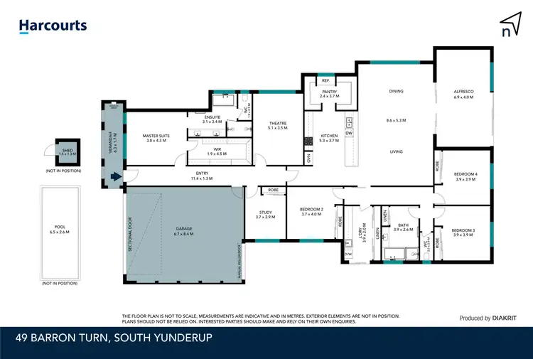 Floorplan of Homely house listing, 49 Barron Turn, South Yunderup WA 6208