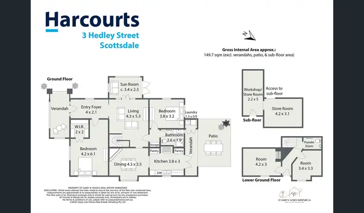 Floorplan of Homely house listing, 3 Hedley Street, Scottsdale TAS 7260