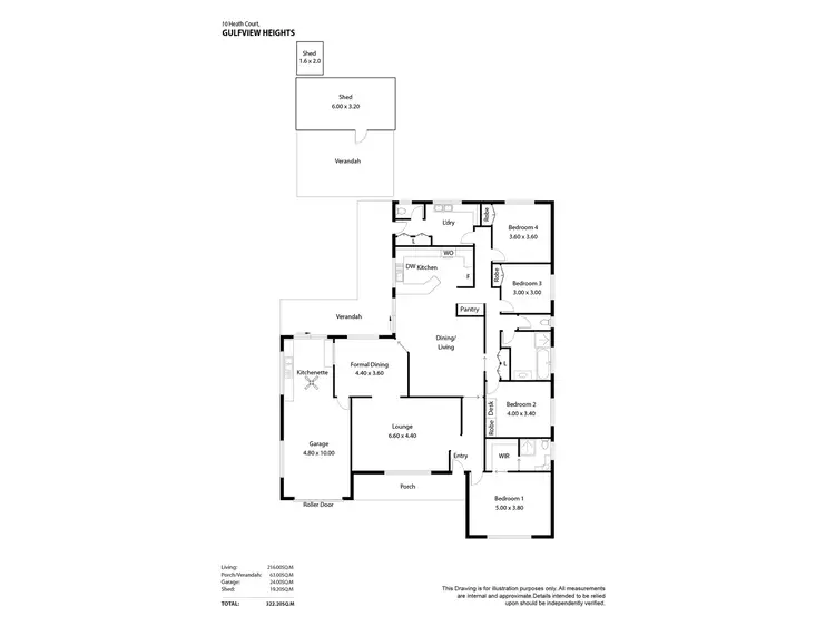 Floorplan of Homely house listing, 10 Heath Court, Gulfview Heights SA 5096