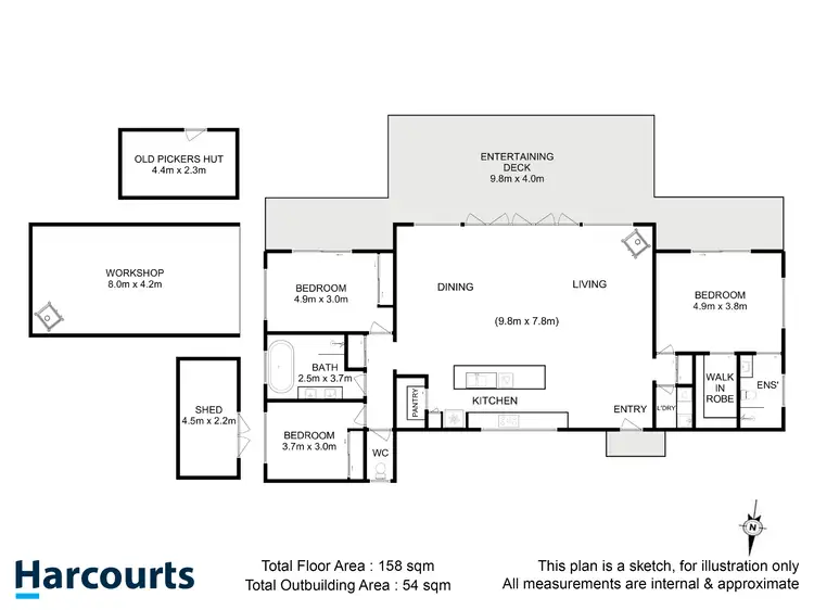 Floorplan of Homely house listing, 128 Crouchs Hill Road, Lucaston TAS 7109