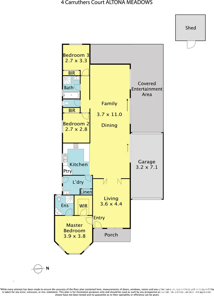 Floorplan of Homely house listing, 4 Carruthers Court, Altona Meadows VIC 3028