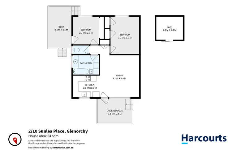 Floorplan of Homely unit listing, 2/10 Sunlea Place, Glenorchy TAS 7010
