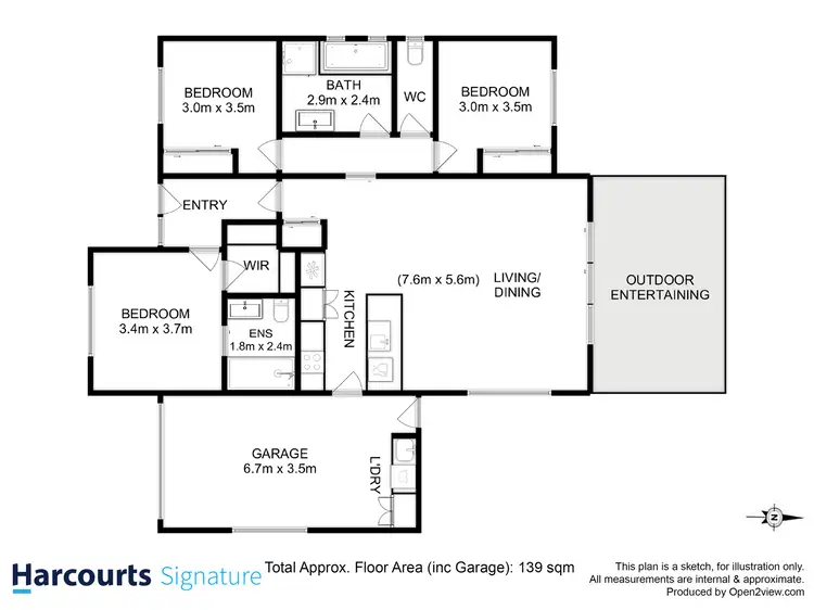 Floorplan of Homely house listing, 9 Monteith Crescent, Bagdad TAS 7030